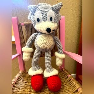 Sonic the Hedgehog crocheted plushie